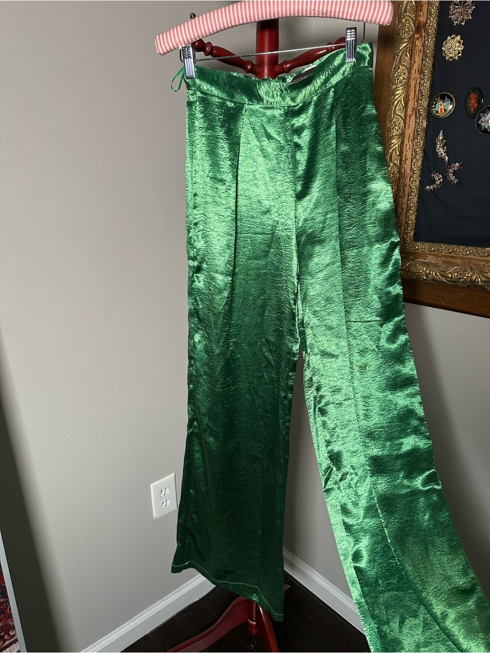 NWT Emerald Green Women’s Pants Wide Leg Size A The Sang Size Small